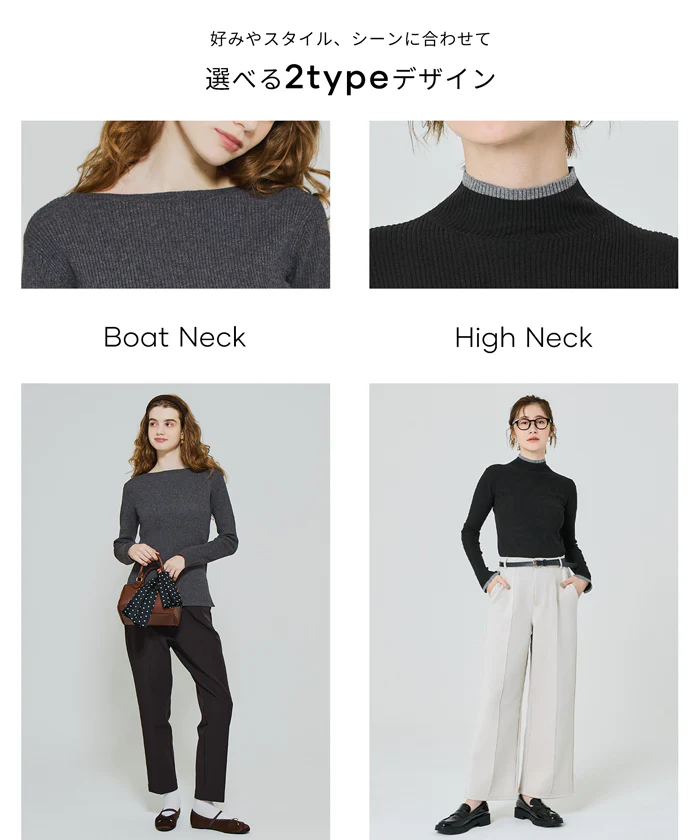 ウォッシャブル アンゴラタッチボートネックニット レディース メール便不可 - Image 3