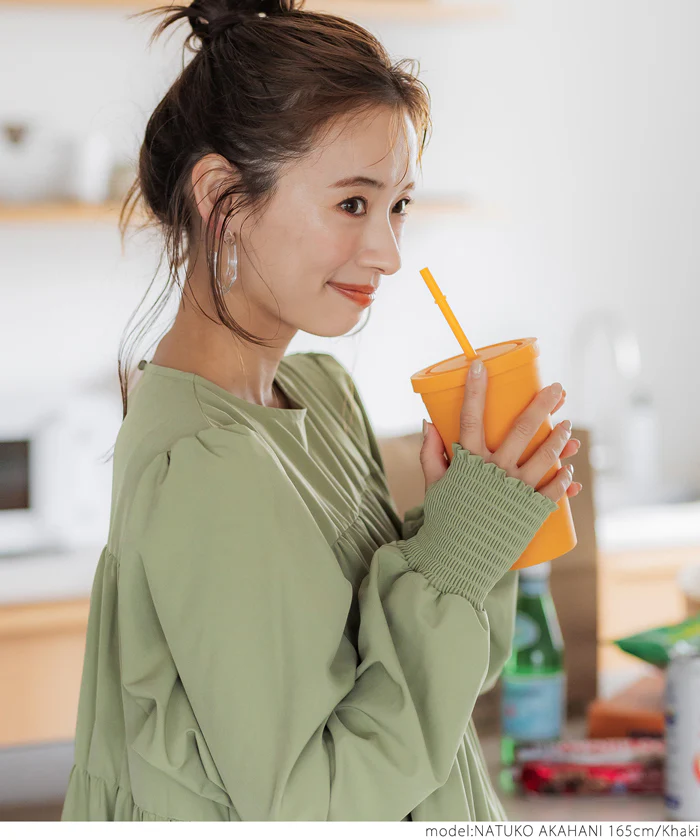 WEB限定セール★3690円→2690円ラッシュガード レディース チュニック 水陸両用 UVカット 日焼け防止 ティアード 指穴付き 袖口ゴム  速乾 メール便不可 - Image 7