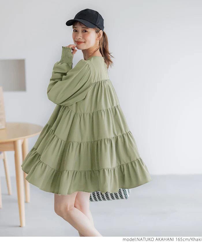 WEB限定セール★3690円→2690円ラッシュガード レディース チュニック 水陸両用 UVカット 日焼け防止 ティアード 指穴付き 袖口ゴム  速乾 メール便不可 - Image 9