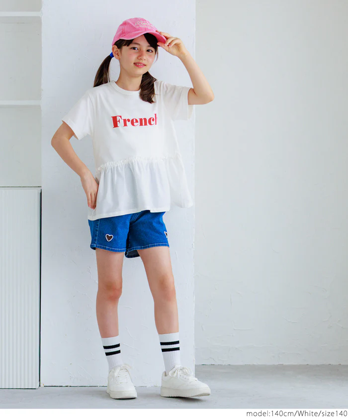 フレア切替プリントTシャツ キッズ メール便可 - Image 2