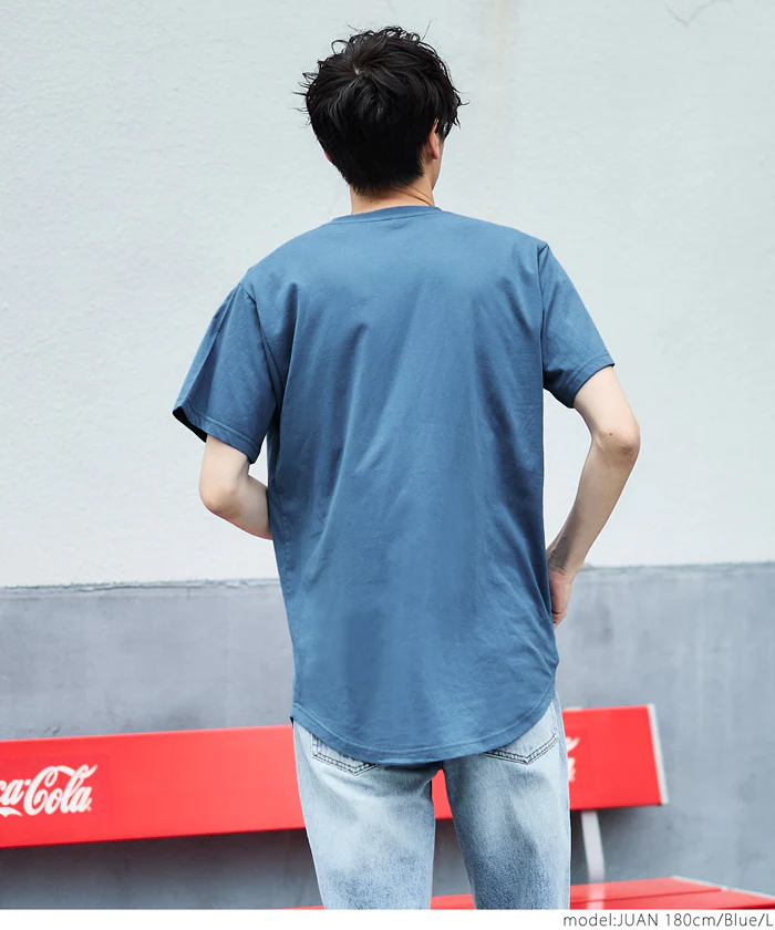 セール★990円→790円 イージーレギュラーテールTシャツ メンズ  メール便可 - Image 12