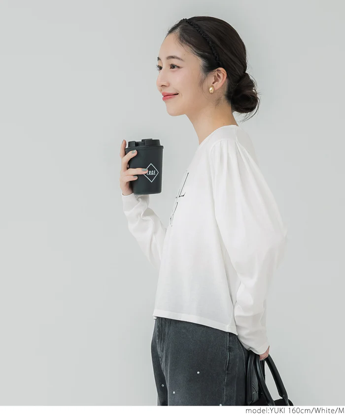 セール★1290円→550円 パフスリーブロゴTシャツ レディース メール便可 - Image 10