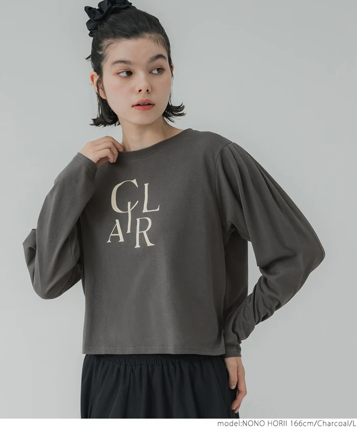 セール★1290円→550円 パフスリーブロゴTシャツ レディース メール便可 - Image 3