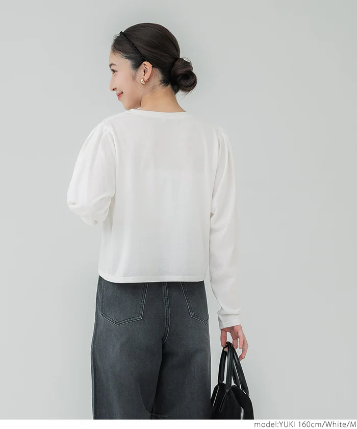 セール★1290円→550円 パフスリーブロゴTシャツ レディース メール便可 - Image 9