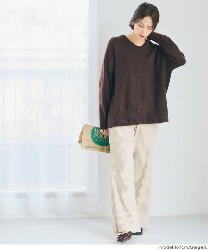 スムースリブパンツ レディース メール便不可 - Image 4
