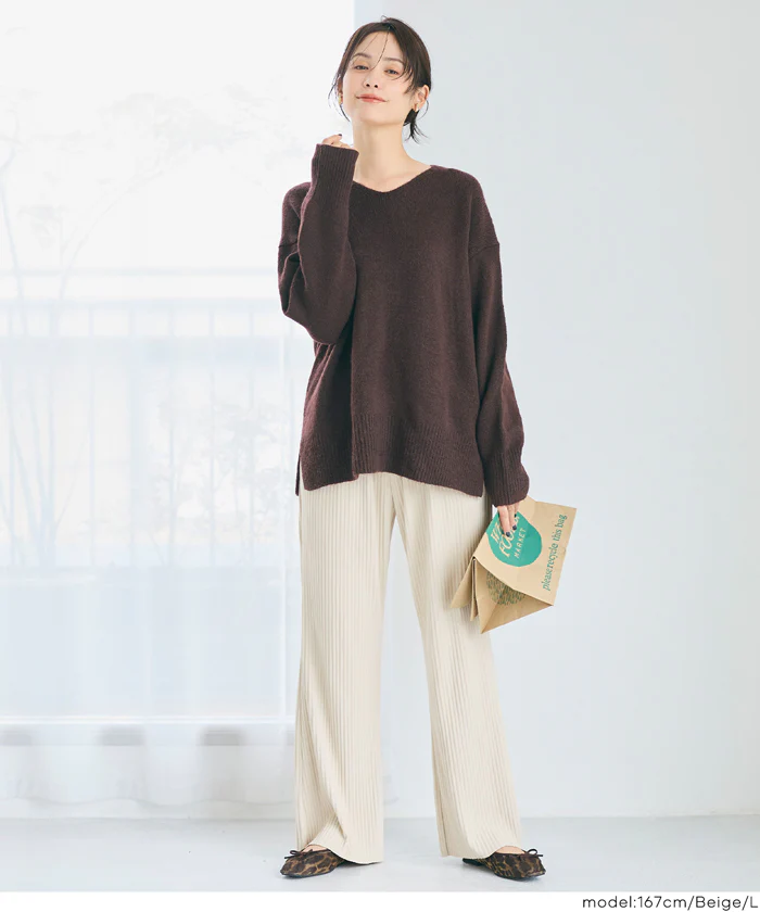 スムースリブパンツ レディース メール便不可 - Image 6
