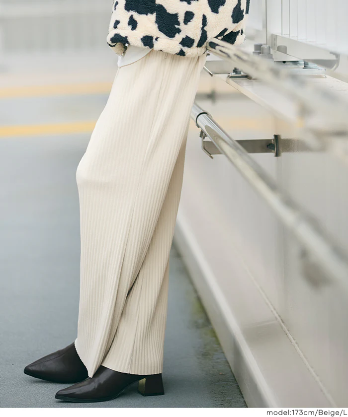スムースリブパンツ レディース メール便不可 - Image 8