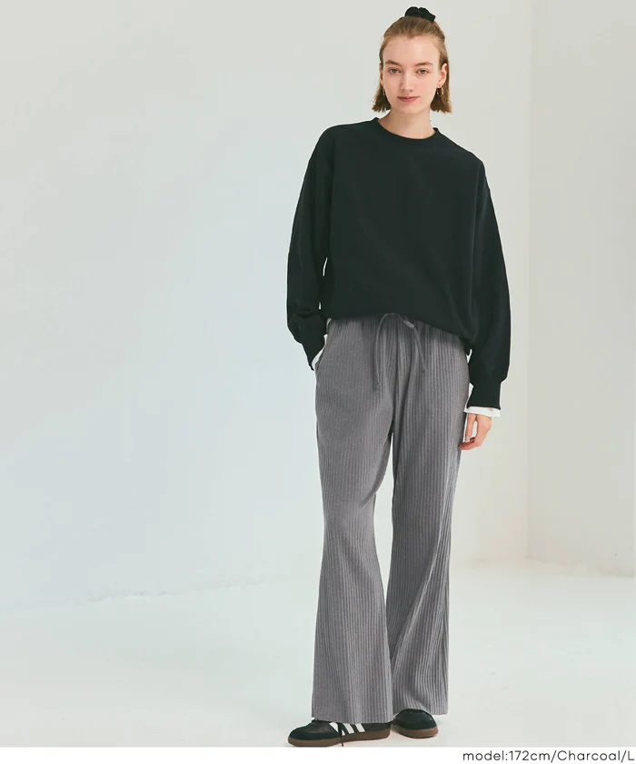 スムースリブパンツ レディース メール便不可 - Image 9