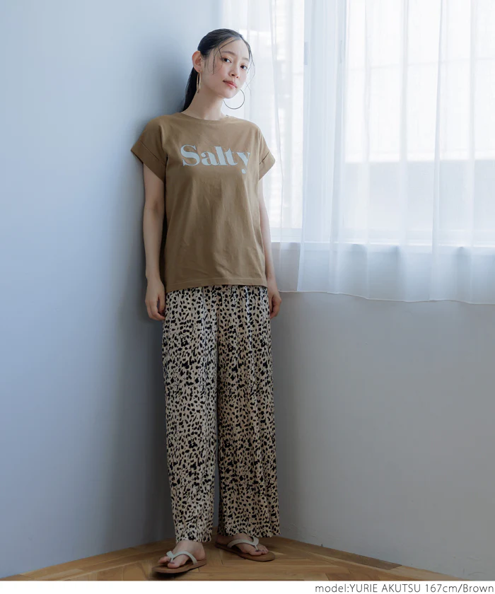 Tシャツ レディース フレンチスリーブ ロゴ プリント 英字 コットン生地 クルーネック ミディアム丈 半袖 メール便可 24ss - Image 17