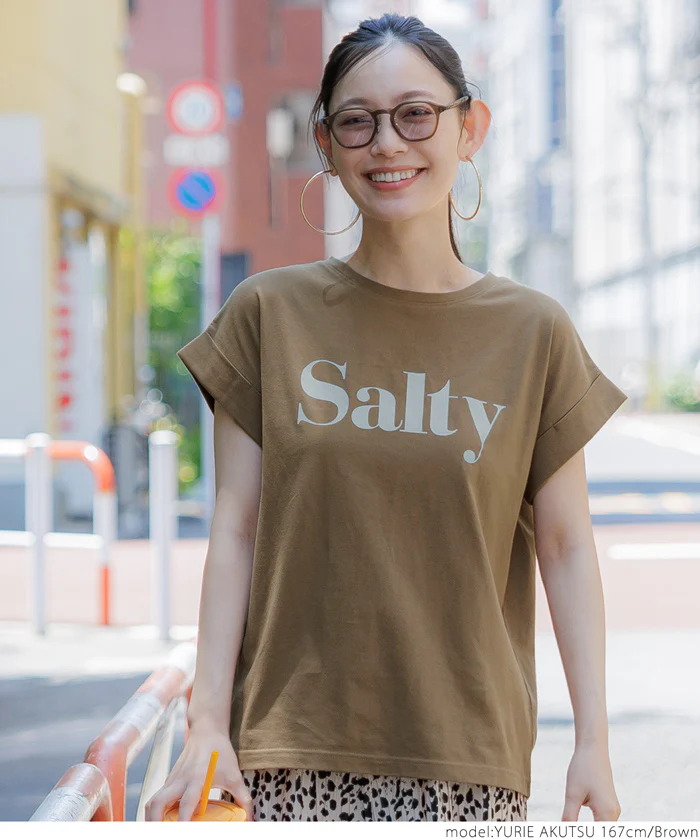 Tシャツ レディース フレンチスリーブ ロゴ プリント 英字 コットン生地 クルーネック ミディアム丈 半袖 メール便可 24ss - Image 18
