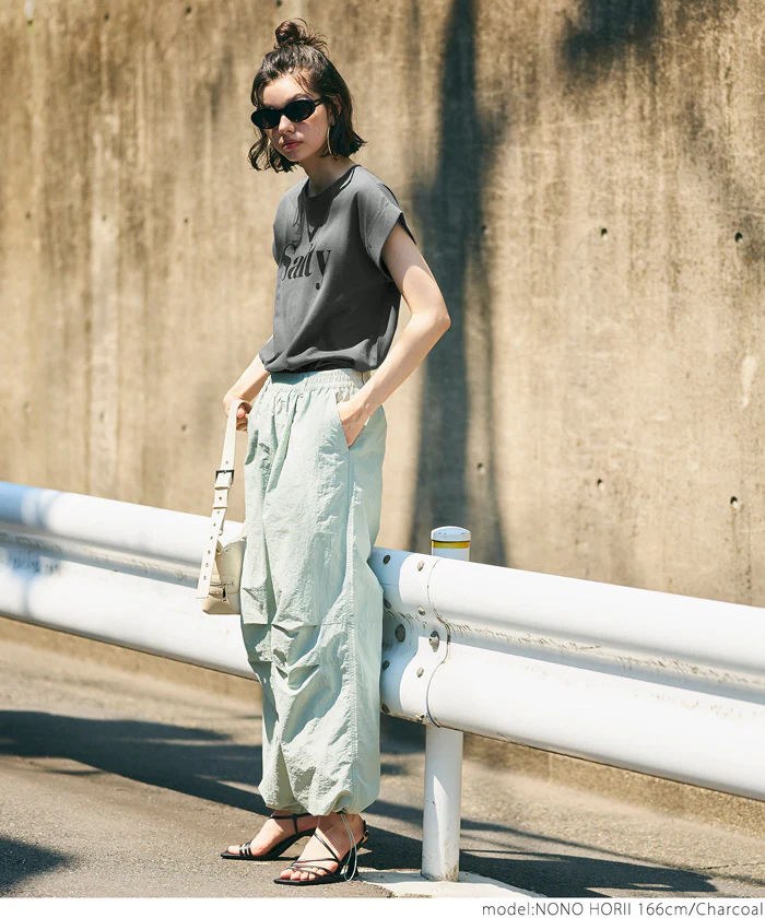Tシャツ レディース フレンチスリーブ ロゴ プリント 英字 コットン生地 クルーネック ミディアム丈 半袖 メール便可 24ss - Image 6