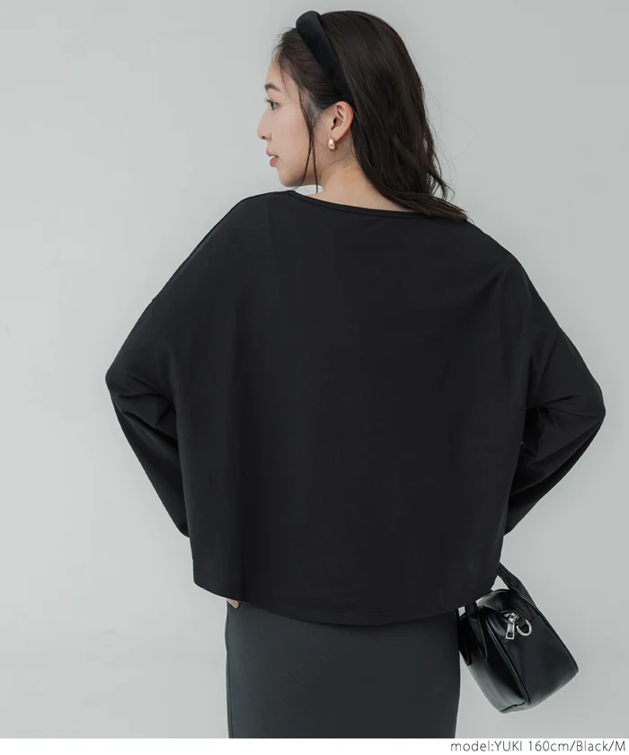 セール★990円→550円 レギュラーオンスコットンVネック短丈Tシャツ レディース メール便不可 - Image 11