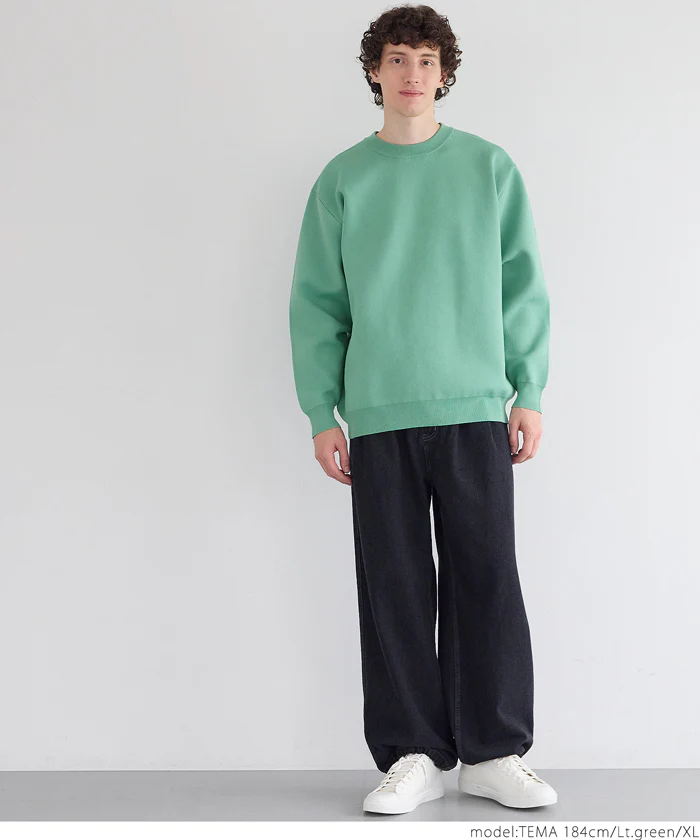 セール★1990円→990円 ポリウーリークルーネックニット メンズ レディース メール便不可 - Image 7