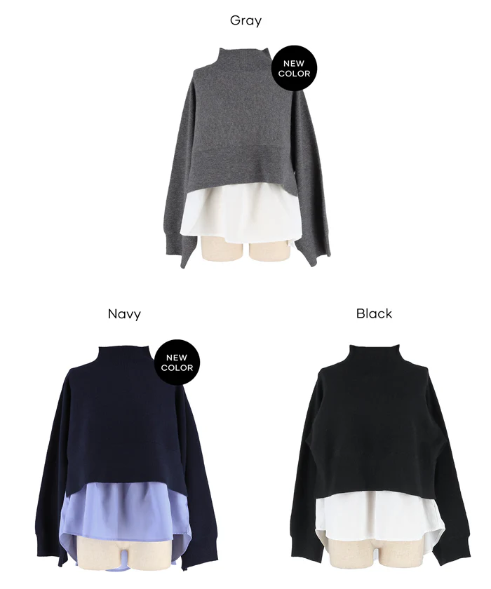 セール★3690円→2490円 2点セットハイネックニット ウォッシャブル レディース メール便不可 - Image 23