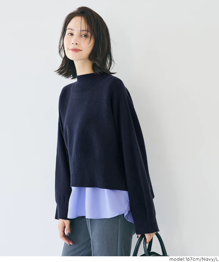 セール★3690円→2490円 2点セットハイネックニット ウォッシャブル レディース メール便不可 - Image 6