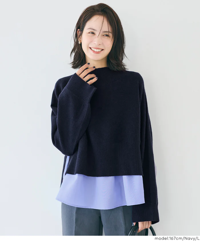 セール★3690円→2490円 2点セットハイネックニット ウォッシャブル レディース メール便不可 - Image 8