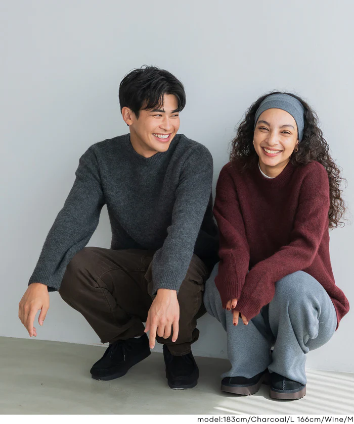 セール★2490円→1690円 モヘヤ風クルーネックリラックスニットトップス メンズ メール便不可 - Image 15