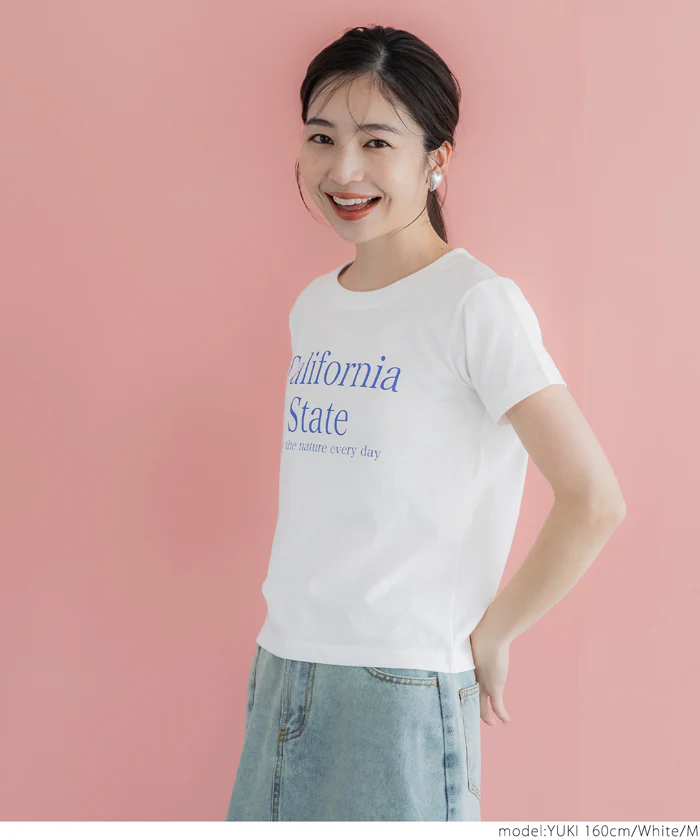 セール★990円→550円Tシャツ レディース ロゴ プリント 半袖  コンパクト シンプル メール便可 24ss - Image 3