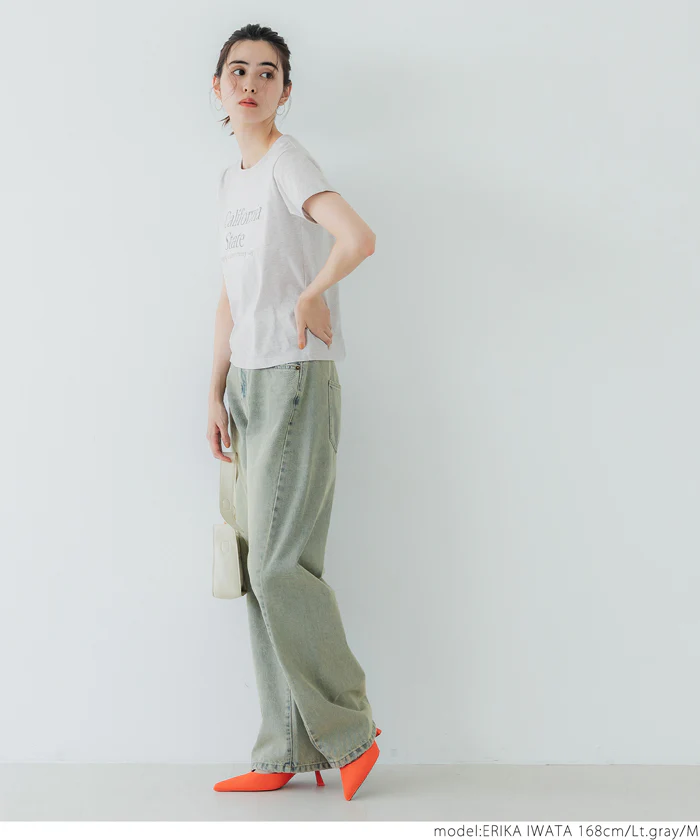 セール★990円→550円Tシャツ レディース ロゴ プリント 半袖  コンパクト シンプル メール便可 24ss - Image 5