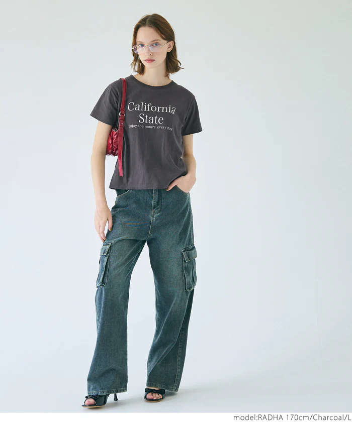 セール★990円→550円Tシャツ レディース ロゴ プリント 半袖  コンパクト シンプル メール便可 24ss - Image 8