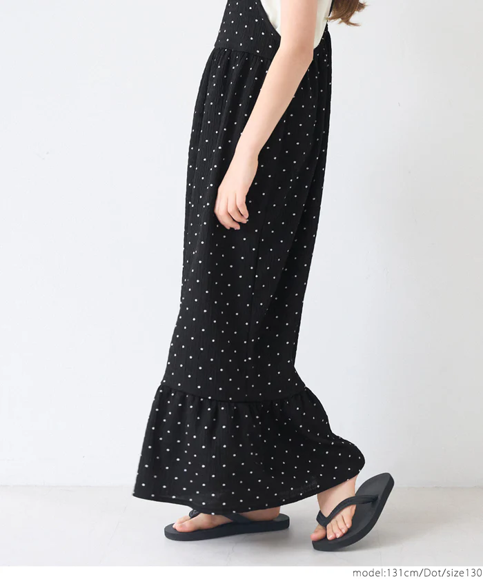 WEB限定セール ★1690円→110円シボシャーリング裾フレアオールインワン キッズ メール便不可 - Image 10