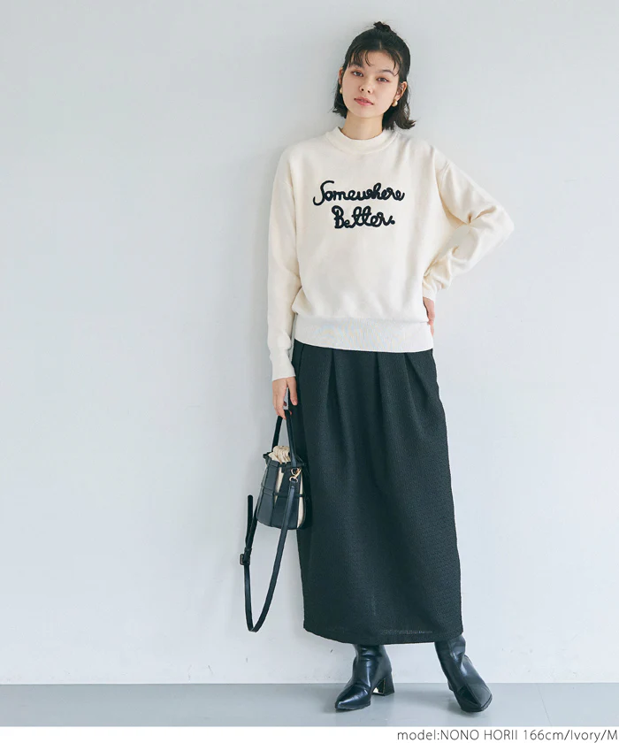 セール★2990円→1490円 ロゴ刺繍ニットトップス レディース メール便不可 - Image 7