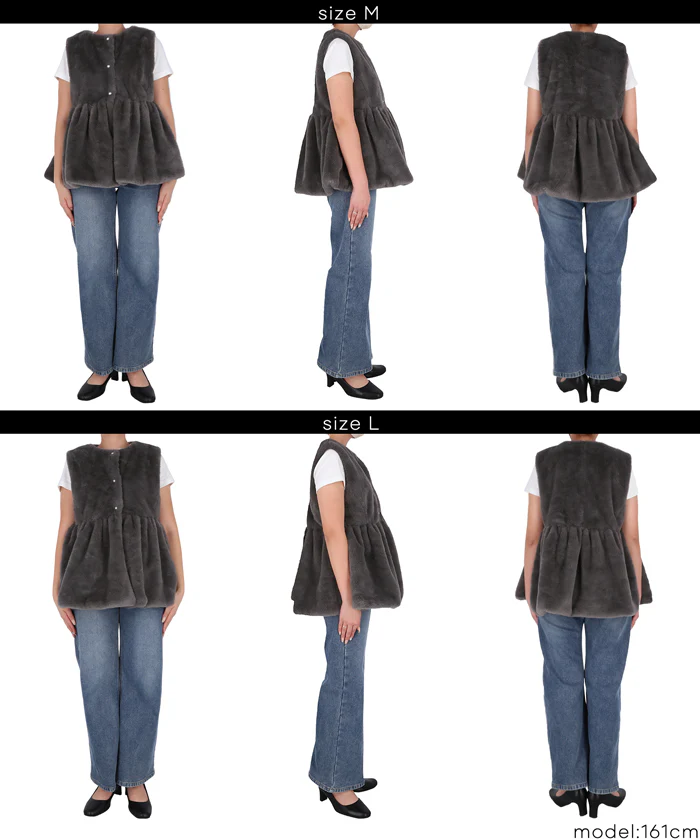 ファーペプラムベスト レディース メール便不可 - Image 19