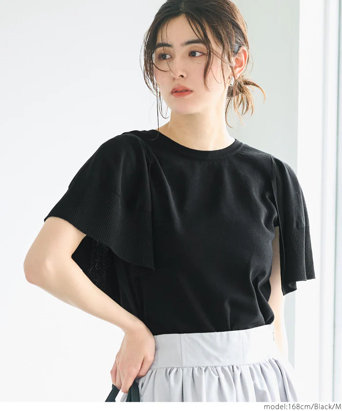 セール★2490円→990円 シャリ感レーヨンケープニット レディース メール便不可 - Image 10
