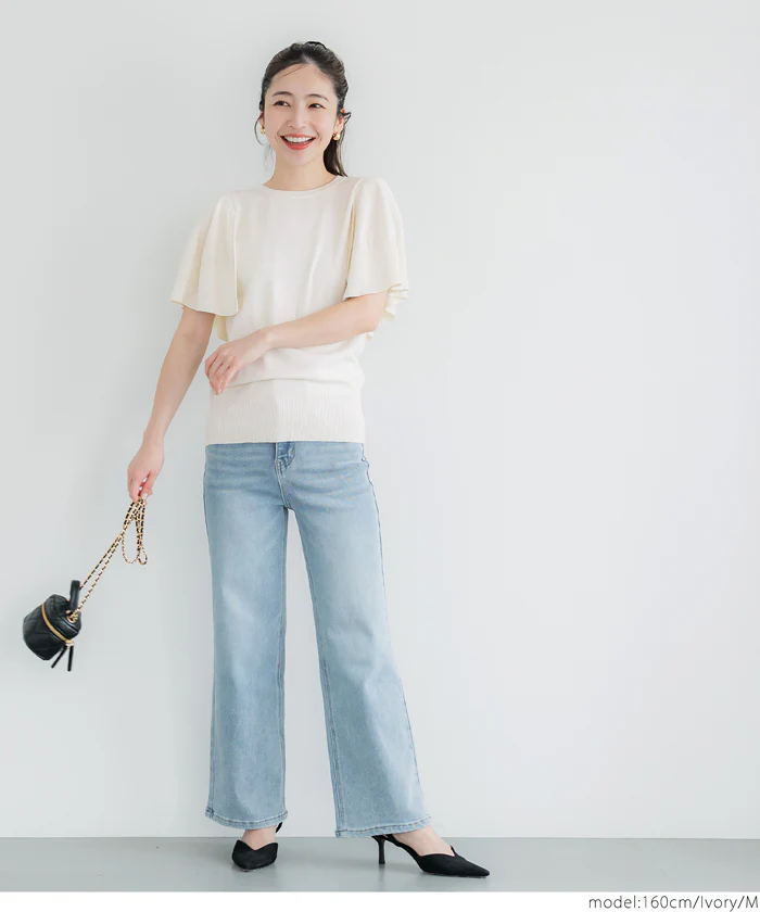 セール★2490円→990円 シャリ感レーヨンケープニット レディース メール便不可 - Image 2