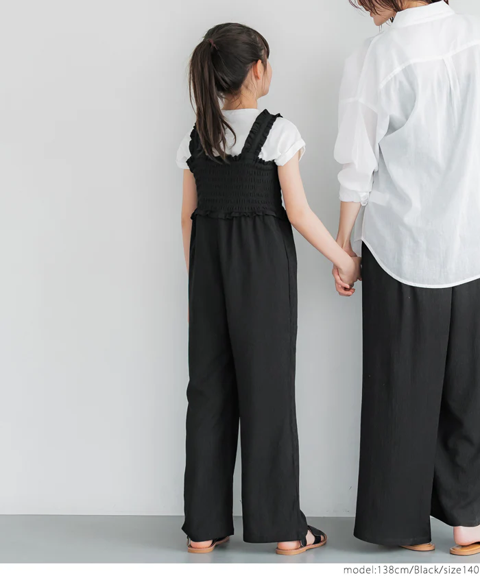 セール★2290円→990円 親子お揃いシャーリングオールインワン キッズ メール便不可 - Image 3