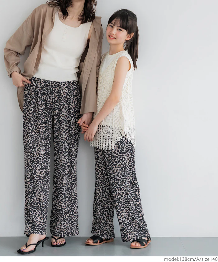 セール★1490円→550円 親子お揃いシボシャーリングワイドパンツ レディース メール便不可 - Image 7