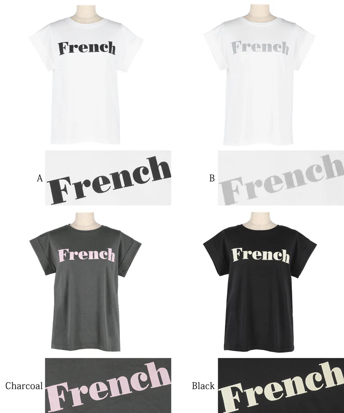 Tシャツ レディース カットソー ロゴTシャツ 半袖 プリント 英字 ロールアップスリーブ  ミディアム丈 メール便可 24aw - Image 19