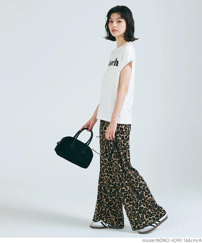 Tシャツ レディース カットソー ロゴTシャツ 半袖 プリント 英字 ロールアップスリーブ  ミディアム丈 メール便可 24aw - Image 8