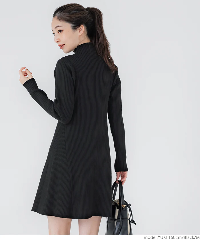 セール★3490円→2490円 リブニットミニワンピース レディース メール便不可 - Image 8