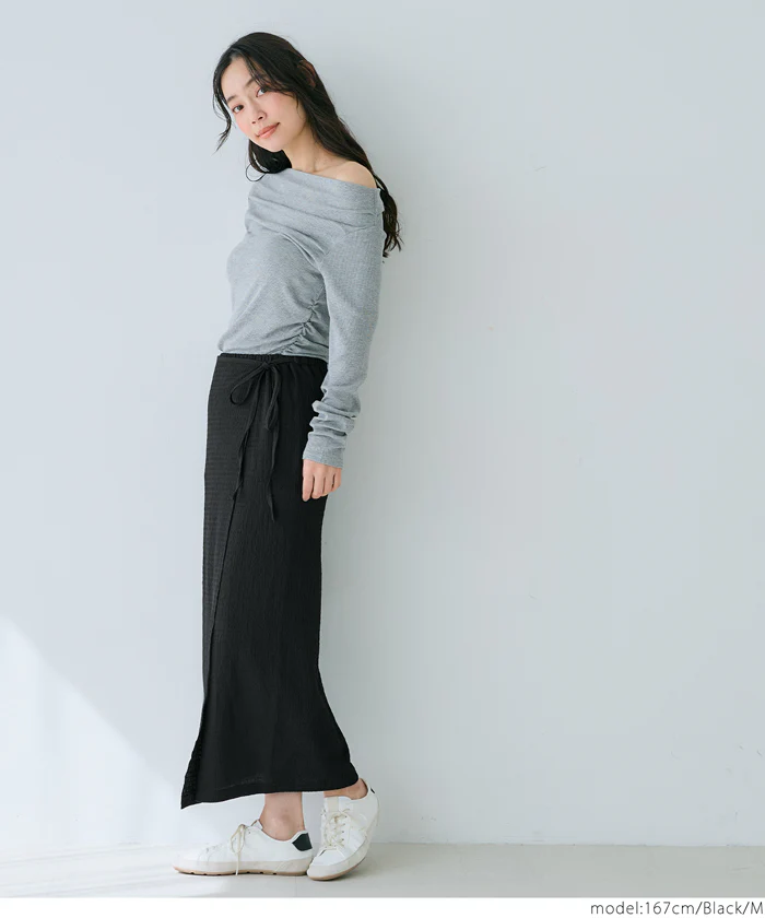 WEB限定セール ★1490円→110円シボシャーリングラップスカート レディース メール便不可 - Image 6
