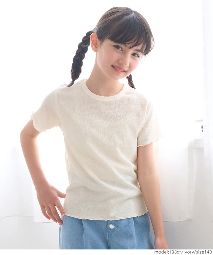 セール★990円→790円 シャーリングバックリボントップス キッズ メール便可 coca コカ - Image 2