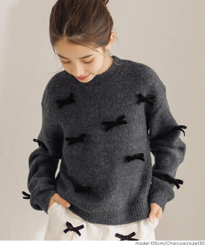 リボンニットトップス キッズ メール便不可 - Image 3