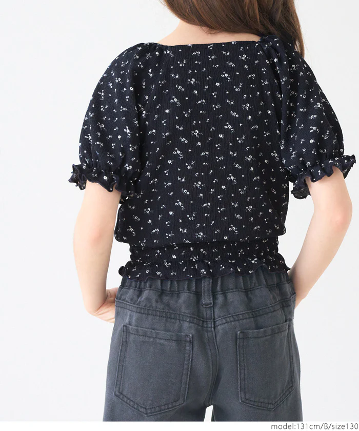 セール★1490円→990円 シャーリング小花柄ブラウス キッズ メール便可 - Image 13