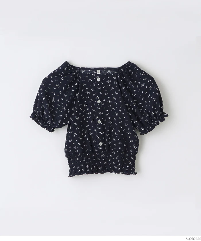 セール★1490円→990円 シャーリング小花柄ブラウス キッズ メール便可 - Image 16