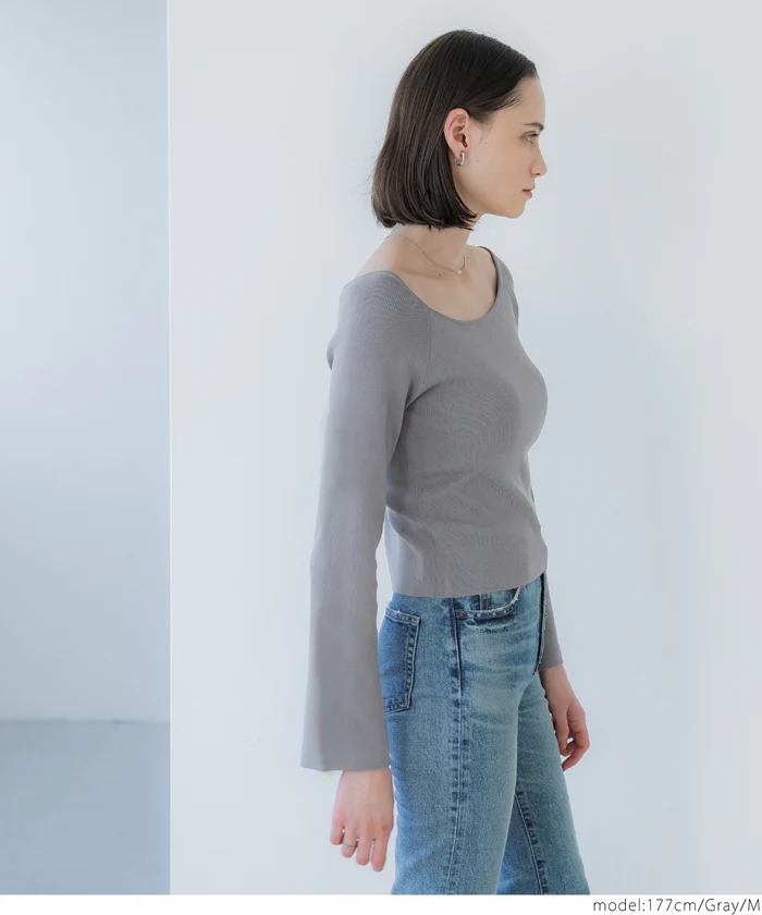 セール★2490円→550円 オフショルダー フレアスリーブニット レディース メール便不可 - Image 7