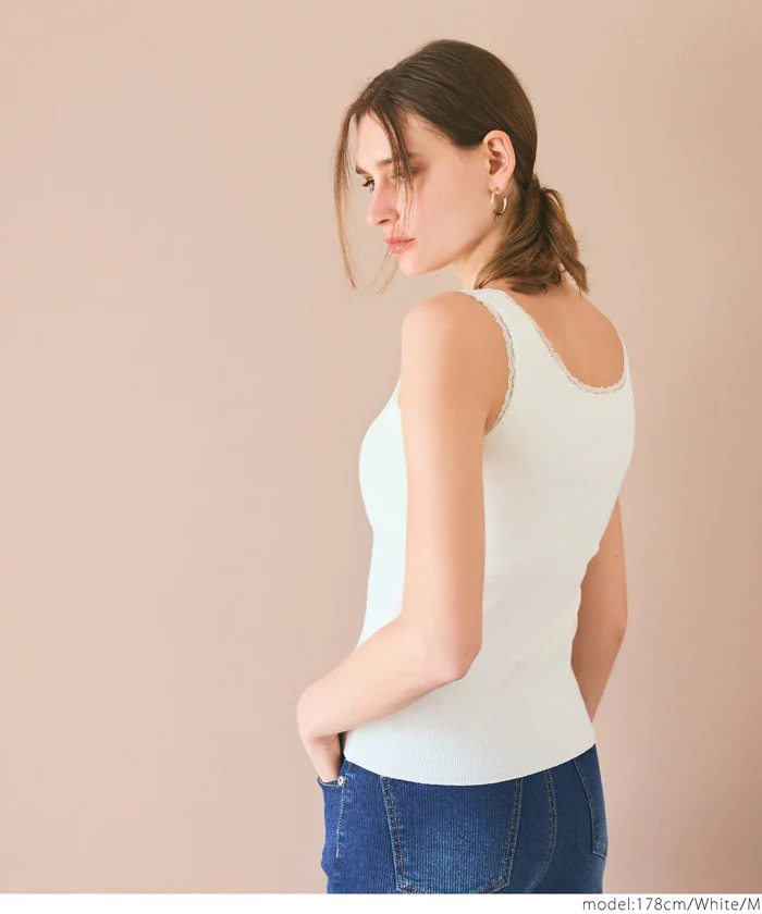 WEB限定セール ★1290円→550円外で着られるブラトップス OUT BRA テレコリブレースタンクトップ レディース メール便不可 - Image 4