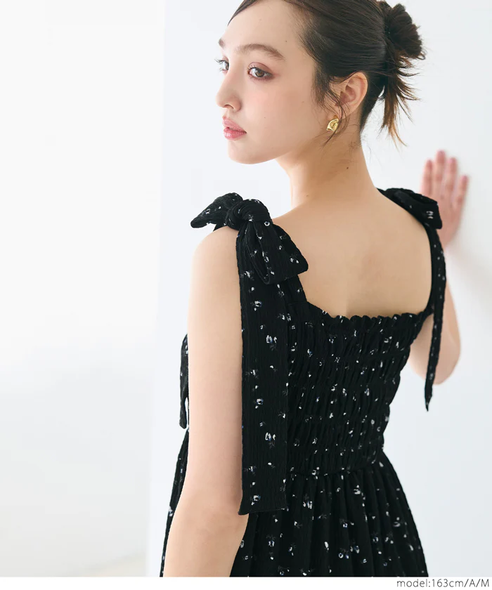 WEB限定セール ★2690円→890円シボシャーリング リボンワンピース レディース メール便不可 - Image 12