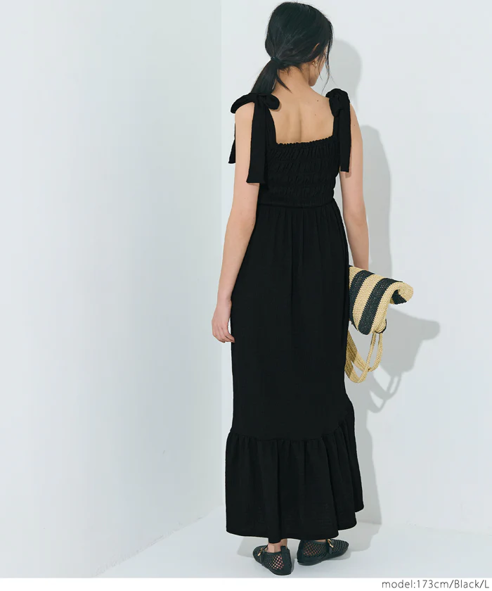 WEB限定セール ★2690円→890円シボシャーリング リボンワンピース レディース メール便不可 - Image 5