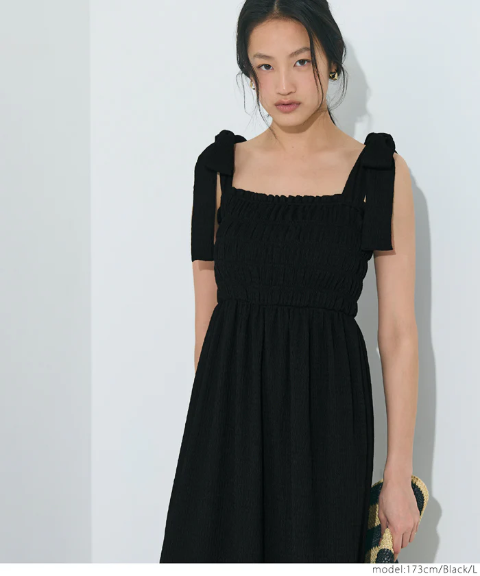 WEB限定セール ★2690円→890円シボシャーリング リボンワンピース レディース メール便不可 - Image 6