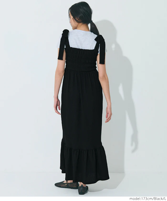 WEB限定セール ★2690円→890円シボシャーリング リボンワンピース レディース メール便不可 - Image 9