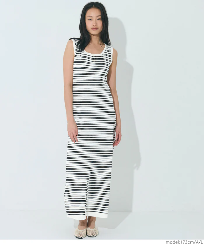WEB限定セール ★2690円→550円シャリ感レーヨンノースリーブニットワンピース レディース メール便不可 - Image 2