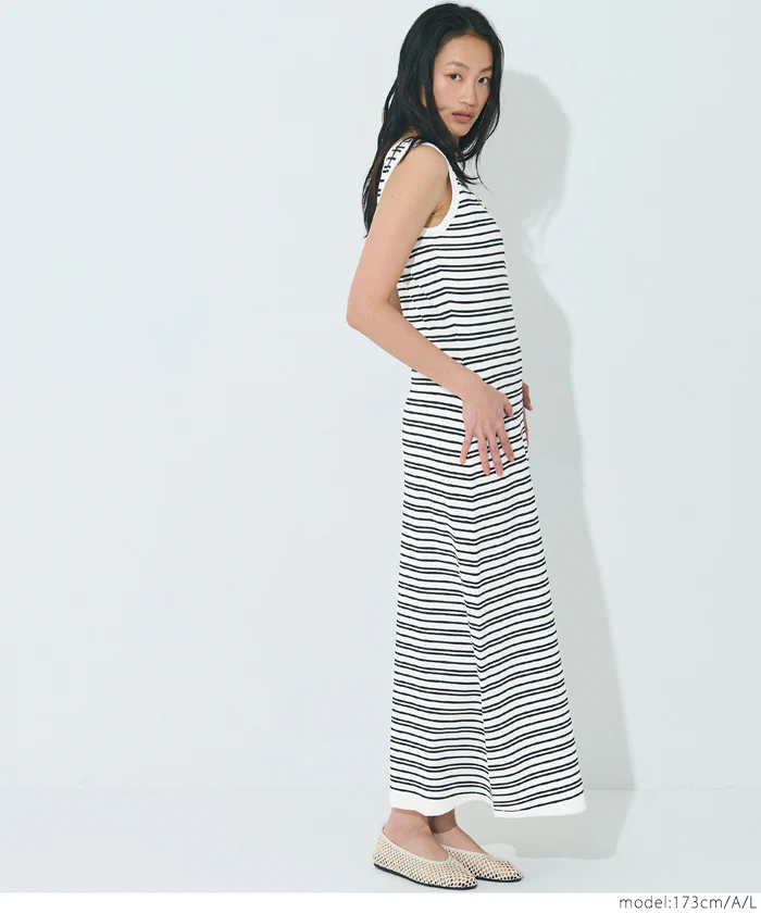 WEB限定セール ★2690円→550円シャリ感レーヨンノースリーブニットワンピース レディース メール便不可 - Image 3