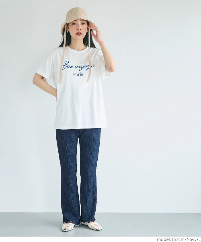 セール★1990円→990円 クロスシャーリングセミフレアパンツ レディース メール便不可 - Image 17