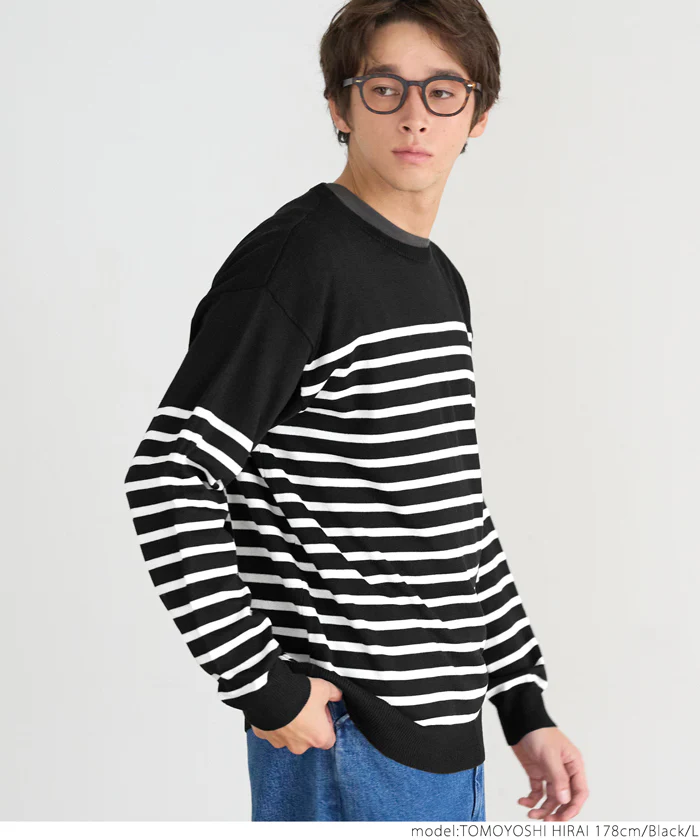 セール★2490円→550円 パネルボーダークルーネック長袖 メンズ メール便不可 coca コカ - Image 9