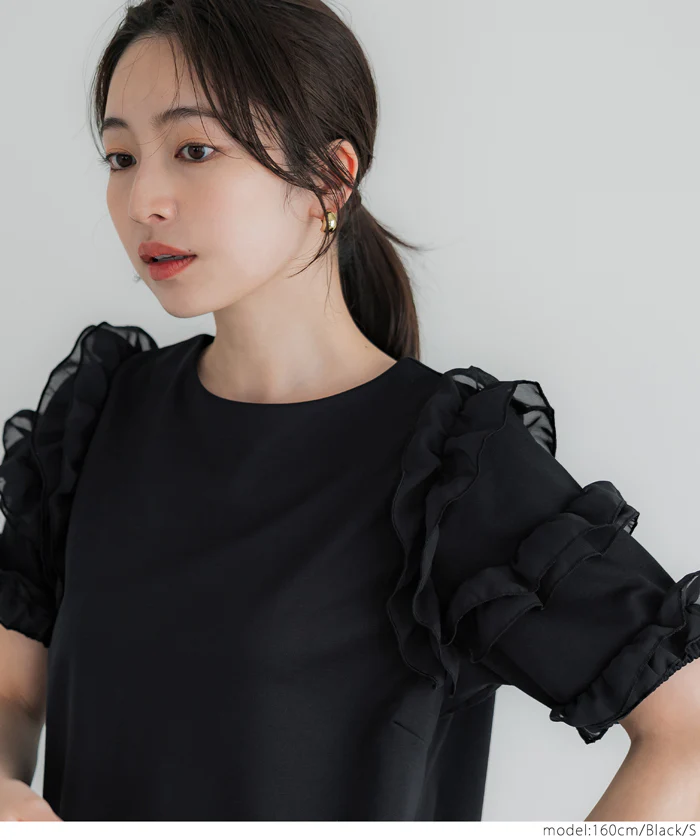 袖フリル半袖トップス レディース メール便不可 coca コカ - Image 12